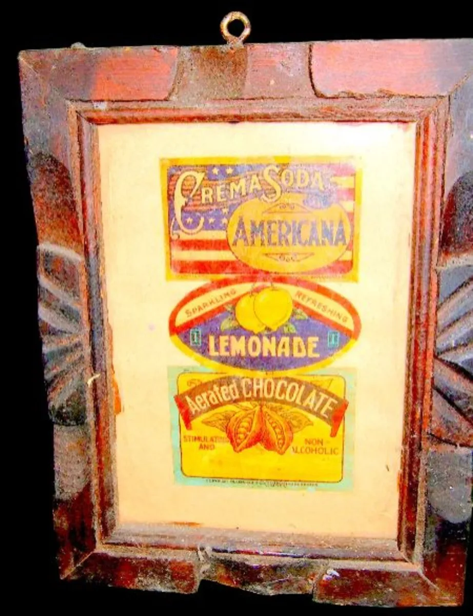 Vintage Framed Duckworth & Co Soda Labels - Image 2