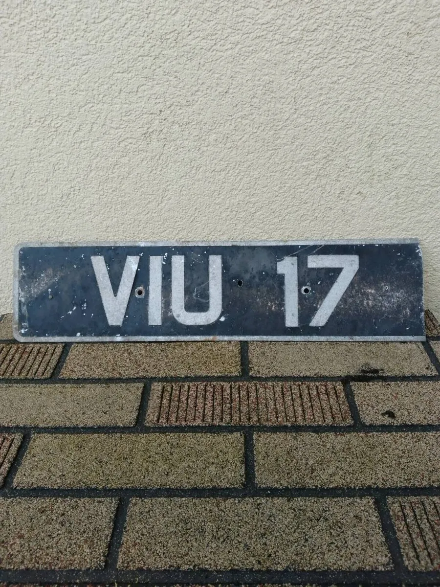 Vintage Irish Reg plate plus Kadett badge - Image 1