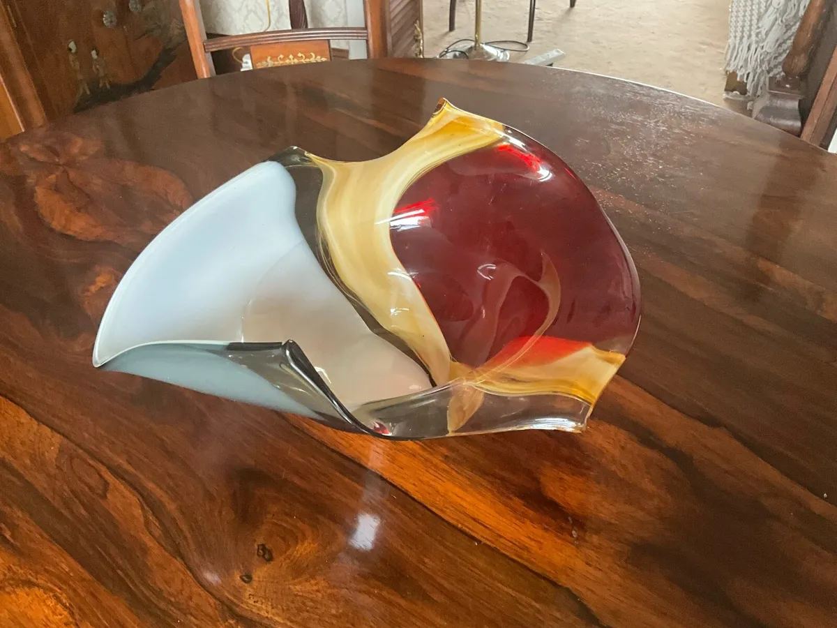 Mid-Century Studio Glass Bowl-Centre Piece - Image 2