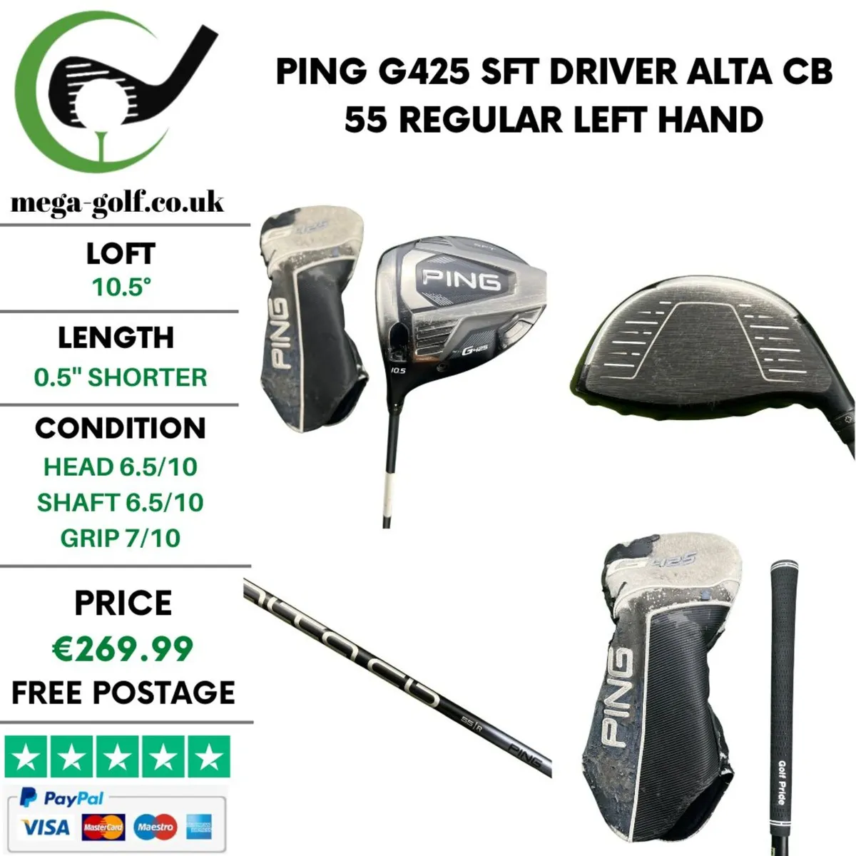 Ping G425 SFT Driver / 10.5° / Alta CB 55 Regular - Image 1
