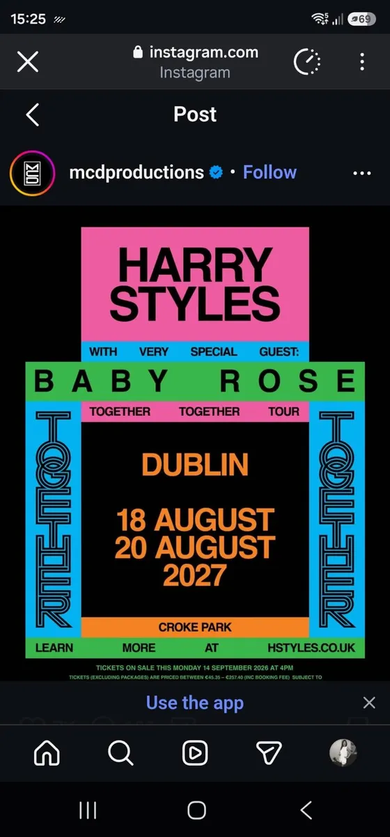 Harry Styles tickets - Image 1