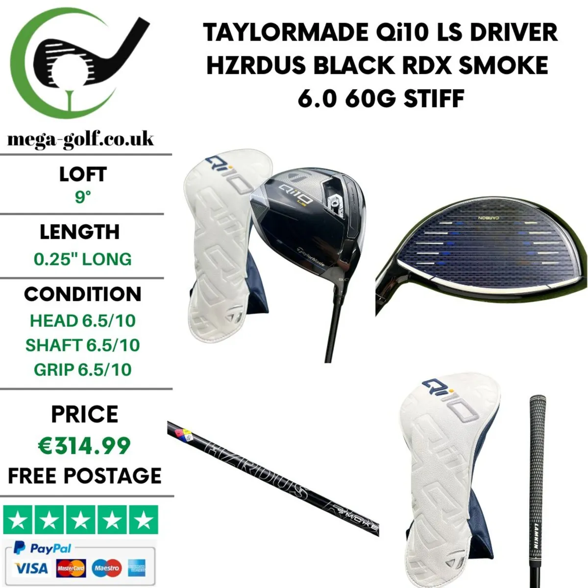 Taylormade Qi10 LS Driver / 9° / Stiff - Image 1