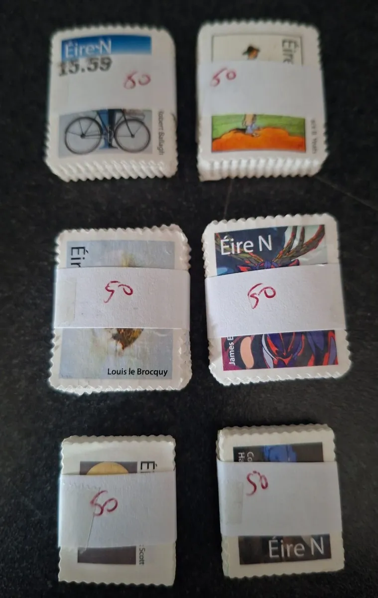 N Value Ireland Unfranked Stamps