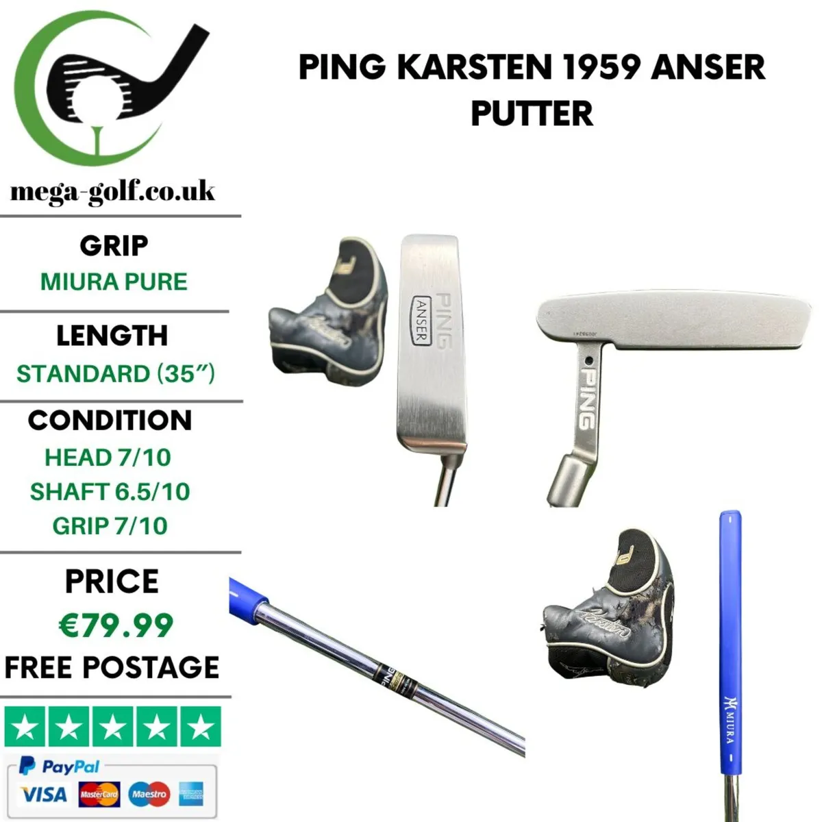 Ping Karsten 1959 Anser Putter / 35'' - Image 1