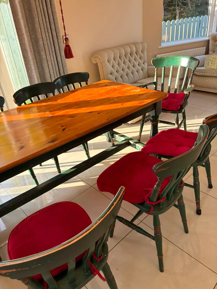 Dining Table with 8 Chairs - Image 4