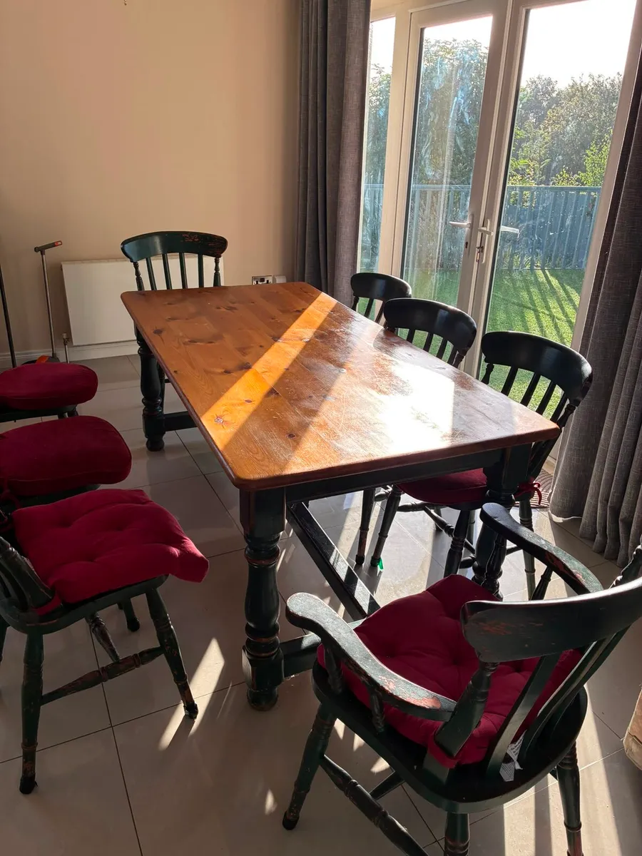 Dining Table with 8 Chairs - Image 1