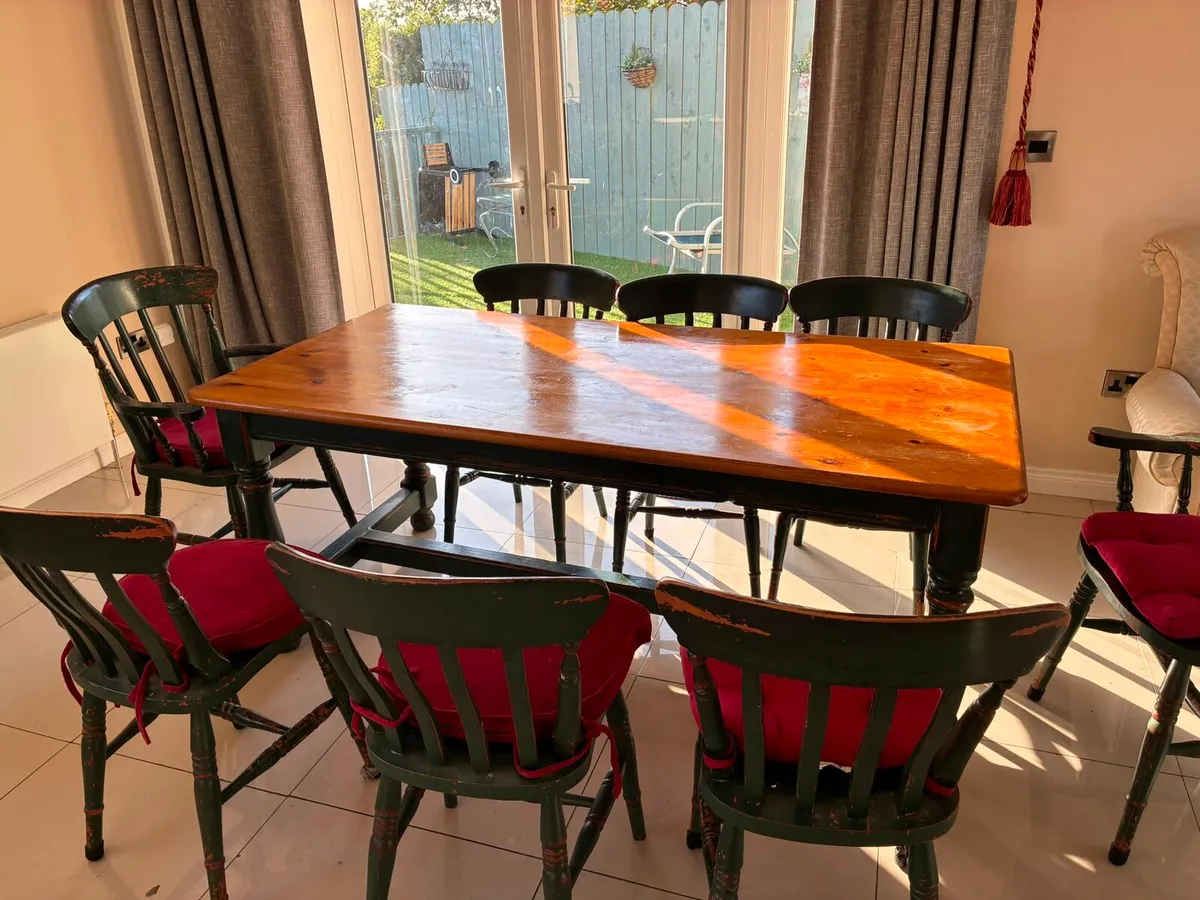 Dining Table with 8 Chairs - Image 2