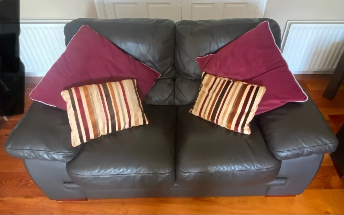 Italian Leather Couch - Image 2