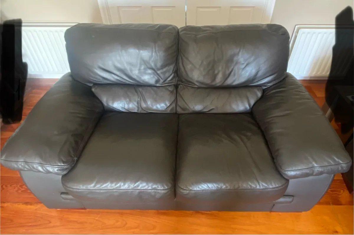 Italian Leather Couch - Image 4