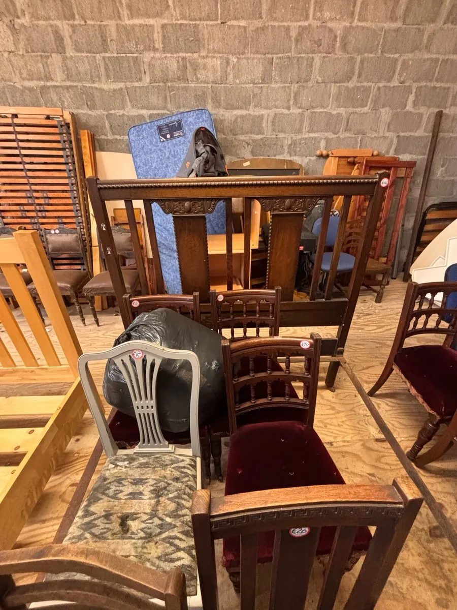 Antique Edwardian 4.6 double bed frame - Image 2