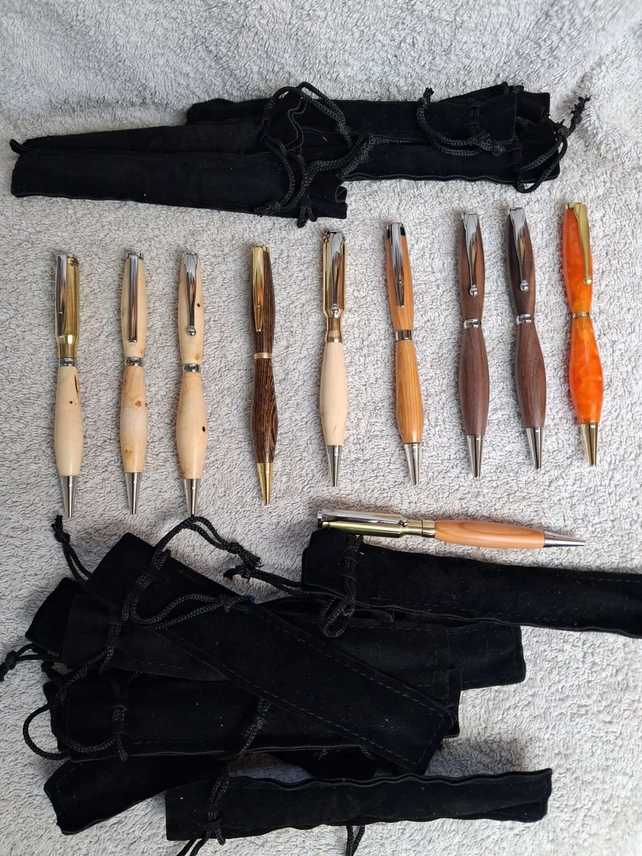 Woodturned pens and lamps . - Image 1