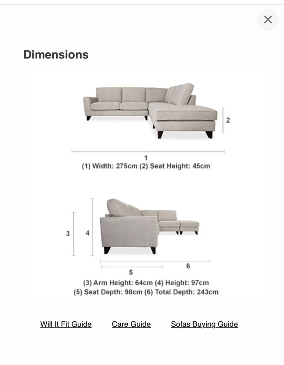 Stylish 3-Seater Corner Sofa - Image 2