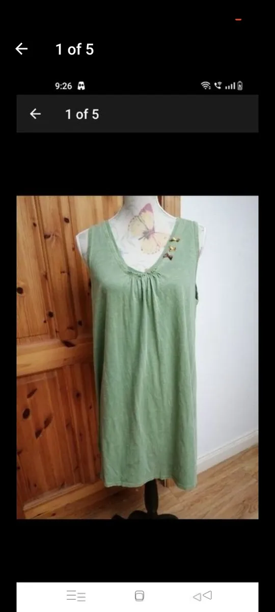 Avoca Green 100 % cotton top - Image 1