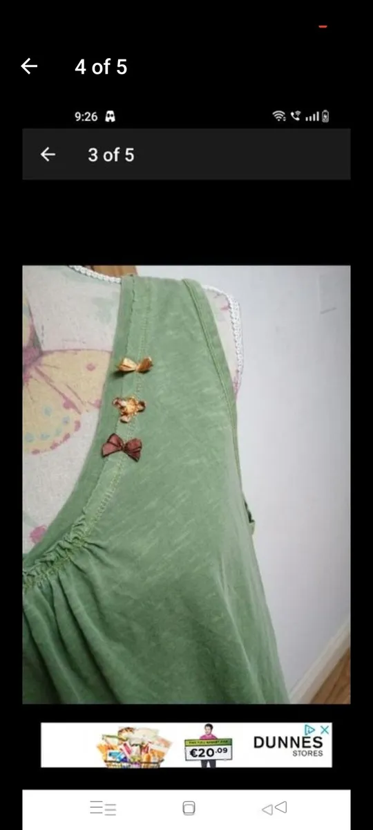 Avoca Green 100 % cotton top - Image 4