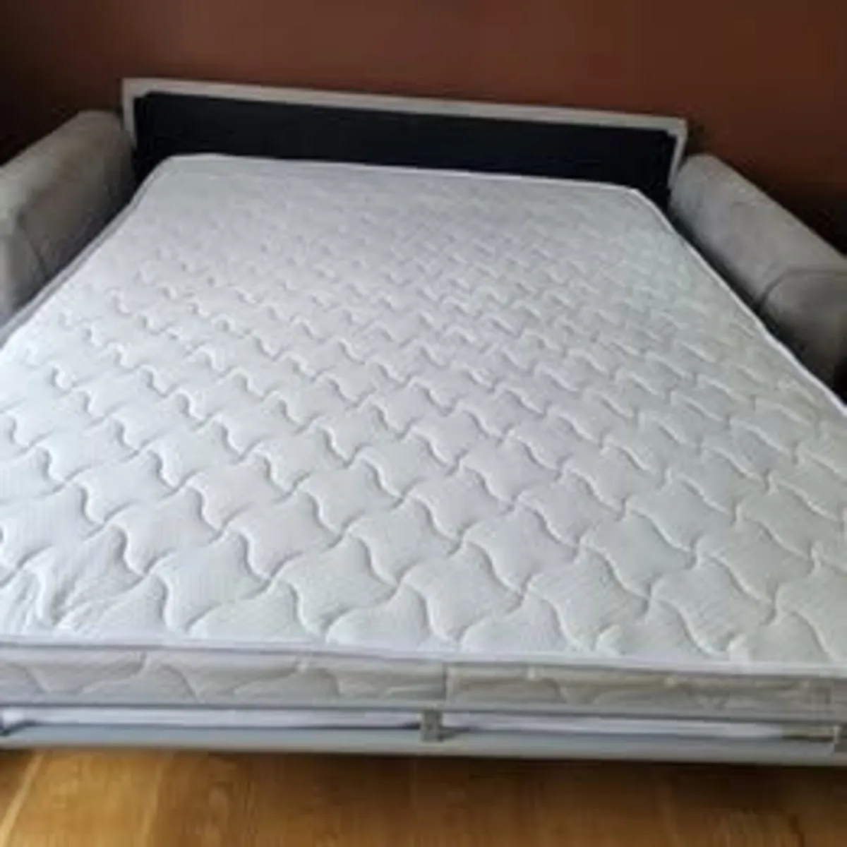 SOFA BED - soft grey fabric. Excellent condtion. - Image 2