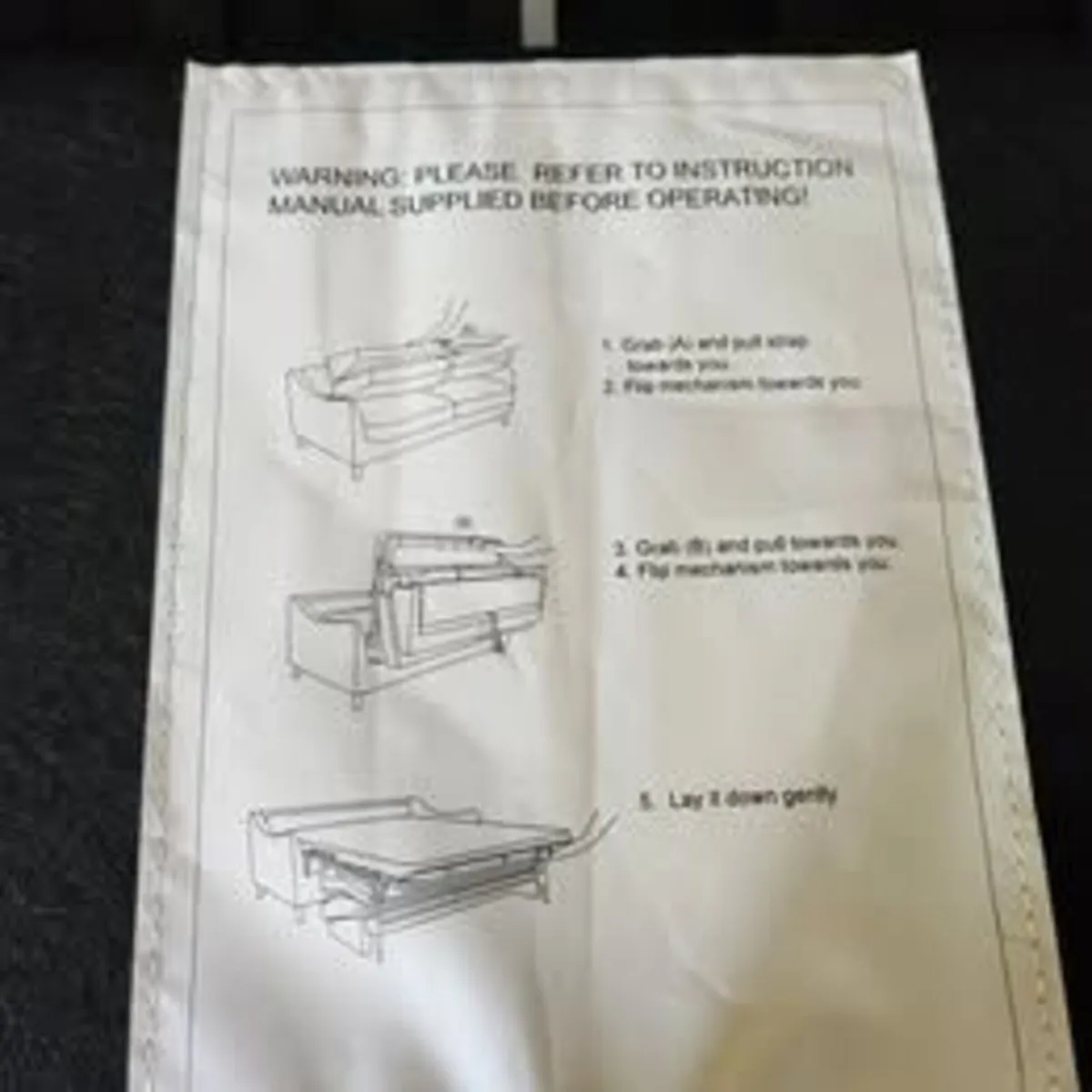 SOFA BED - soft grey fabric. Excellent condtion. - Image 4