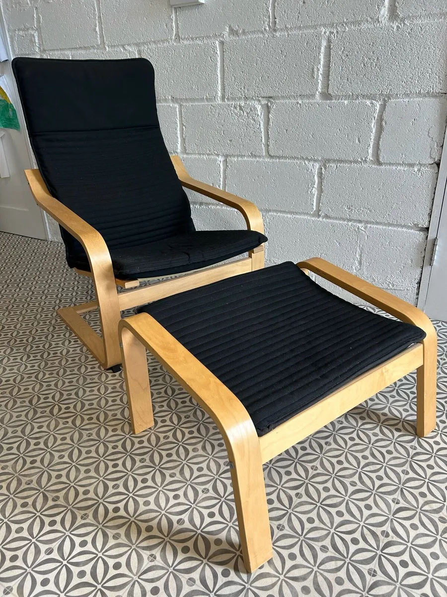 Poang armchair and foot-stool - Image 1