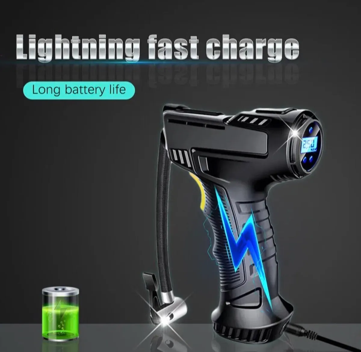 NEW Cordless Digital Air Compressor Tyre Inflator - Image 3