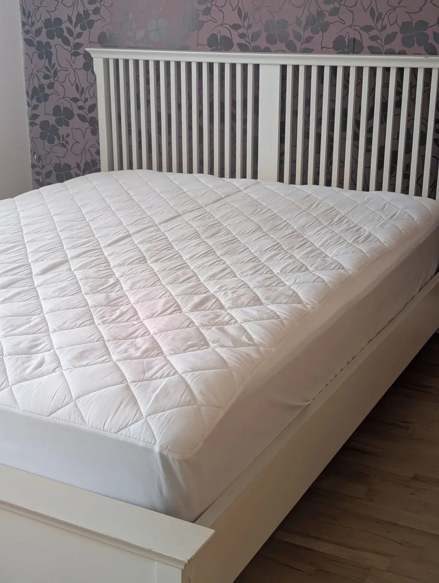King-Sized Bed Frame & Mattress - Image 1