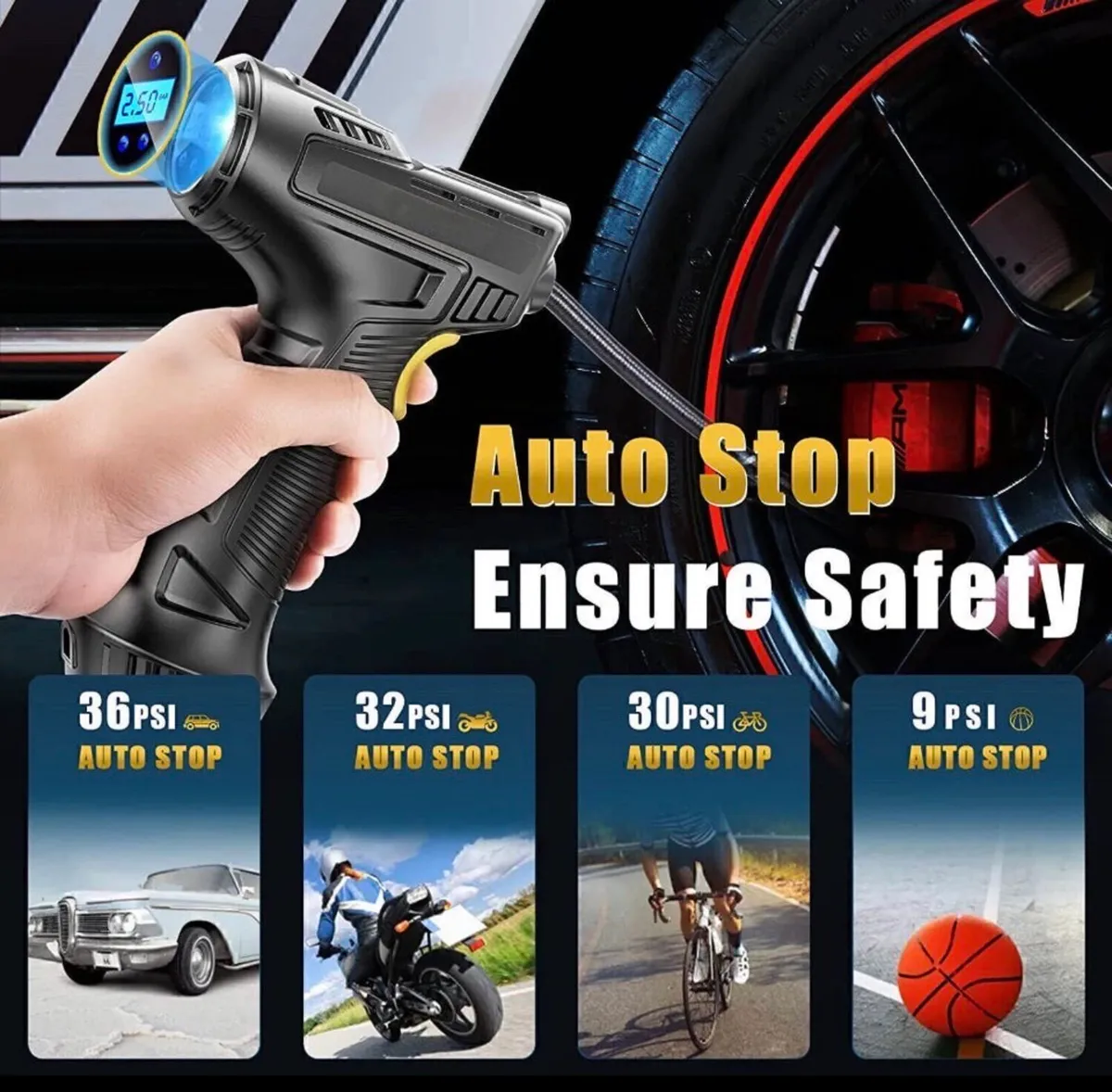 New Cordless Tyre Inflator Air Compressor - Image 4