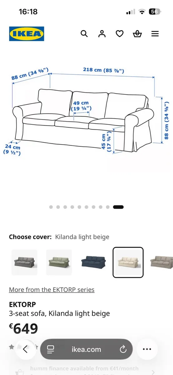 Ektorp 3-seater sofa - Image 3