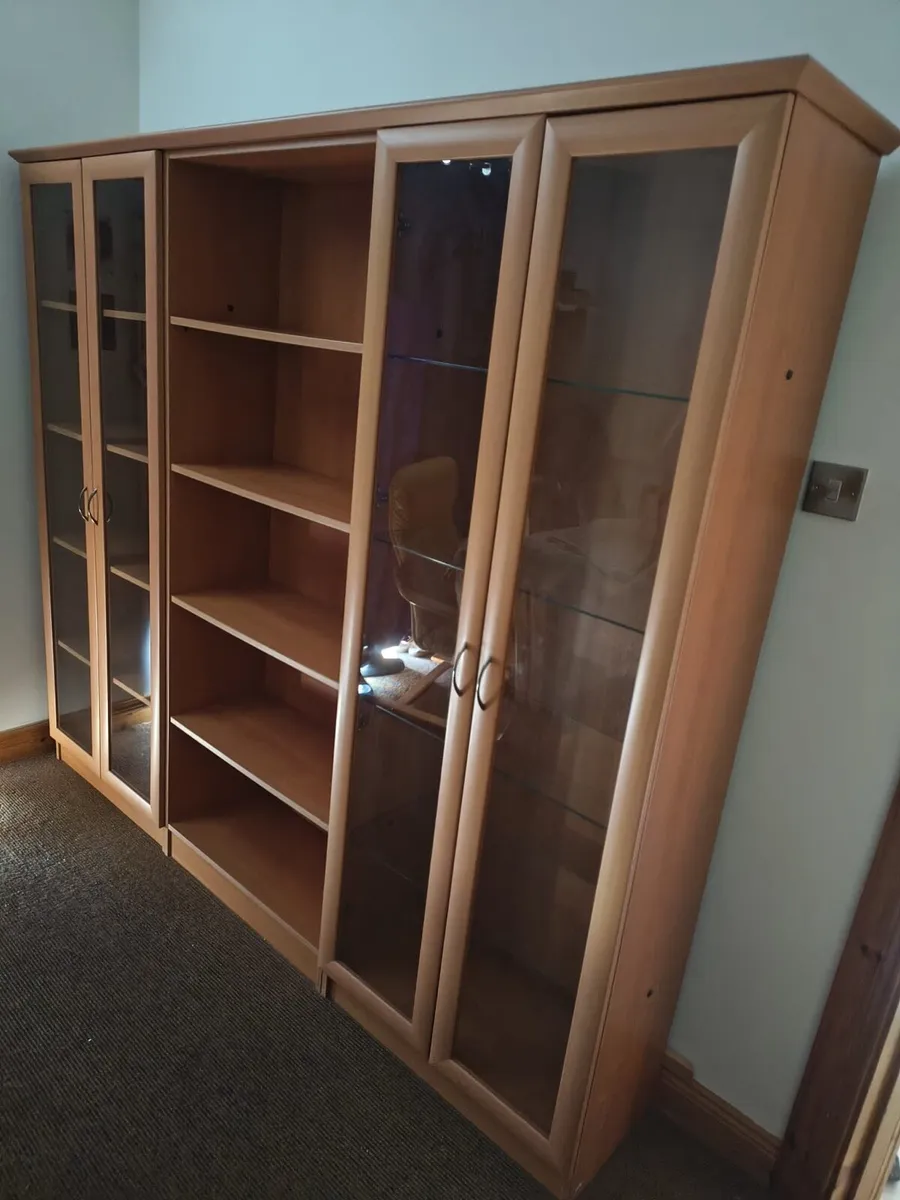 Stylish pear wood bookcase/display unit - Image 1