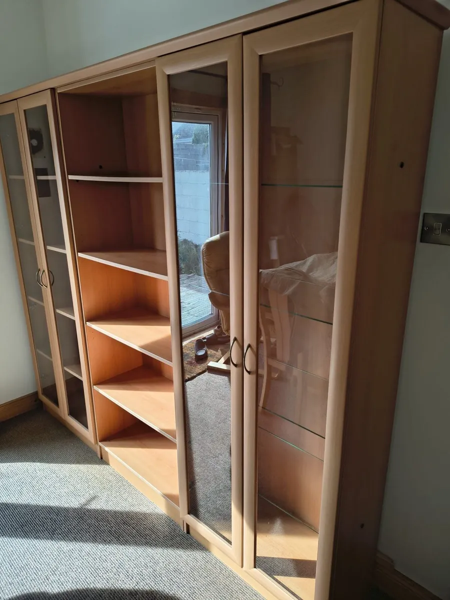 Stylish pear wood bookcase/display unit - Image 3