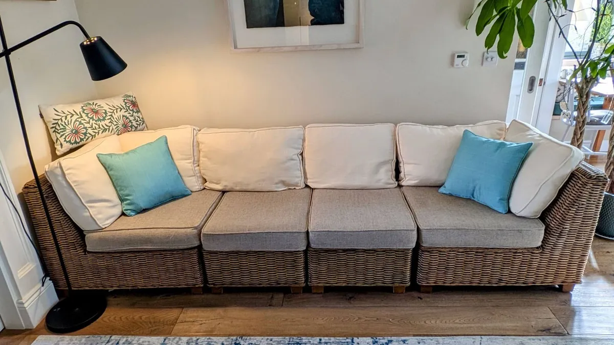 Modular Rattan Sofa - Wicker Garden or Conservator - Image 1
