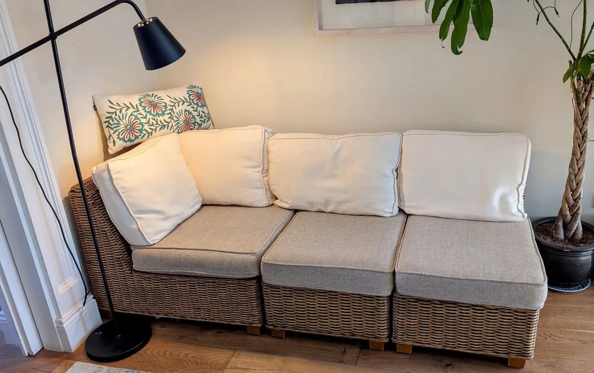 Modular Rattan Sofa - Wicker Garden or Conservator - Image 2