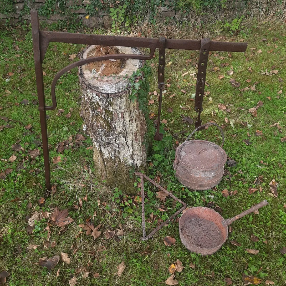 Antique Crane and pots - Image 1