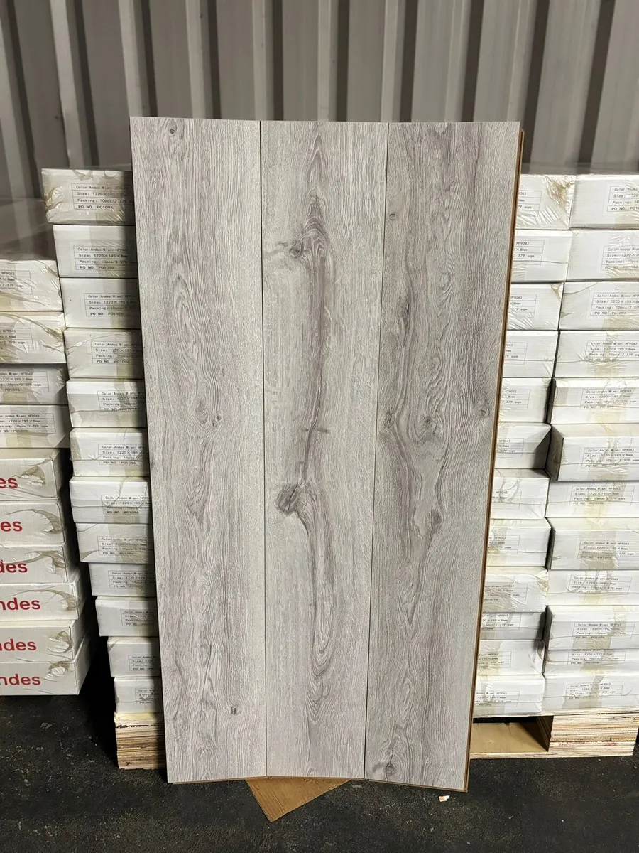 New Miami Grey 8mm Laminated Flooring - Image 1