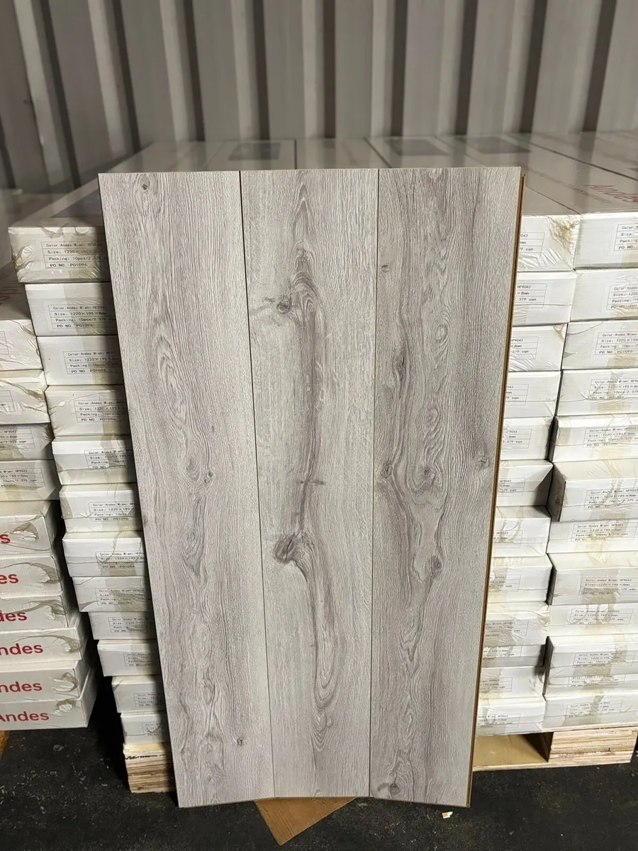 New Miami Grey 8mm Laminated Flooring - Image 2