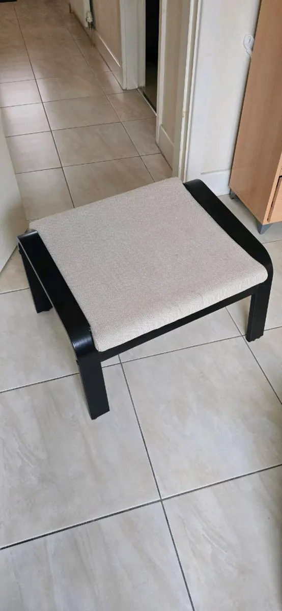 IKEA POANG CHAIR WITH FOOT STOOL - Image 3