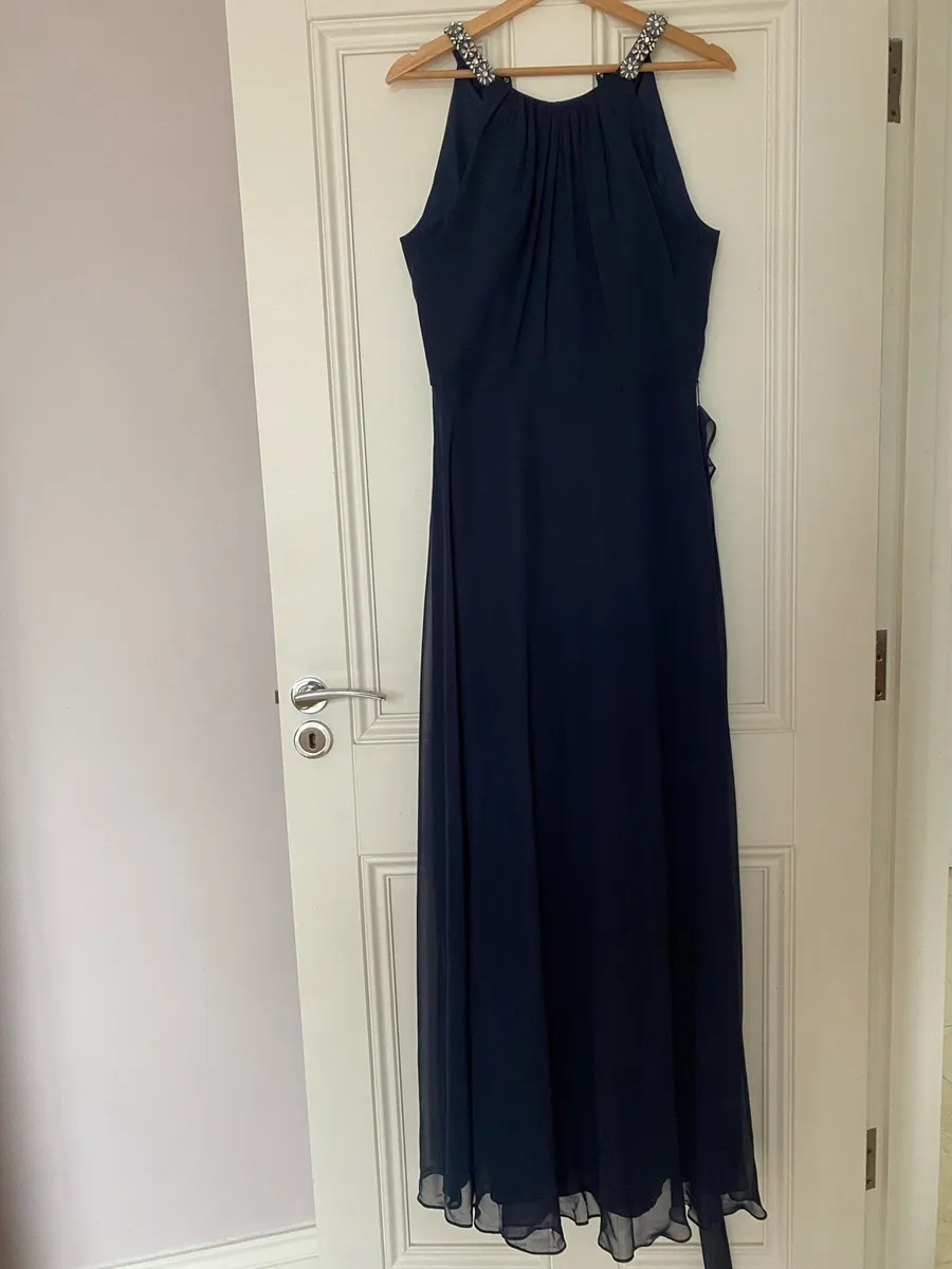 Jenny Packham Navy Maxi Dress - Size 10 - Image 1