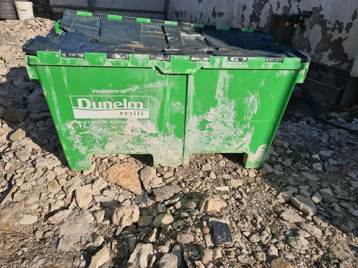 Large robust storage bins used for mixing plaster - Image 3