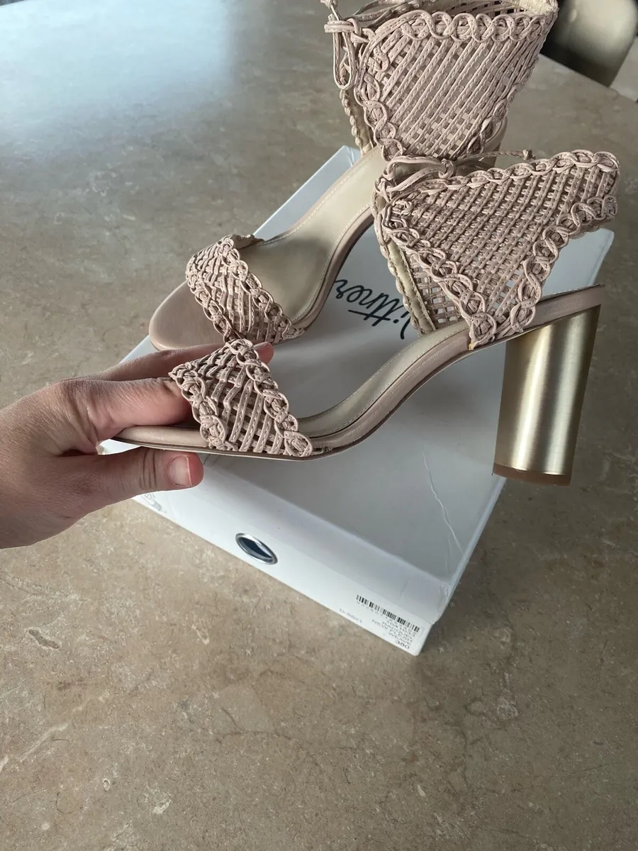Wittner Nude Block Heel Sandals - EU38 / UK5 - Image 1