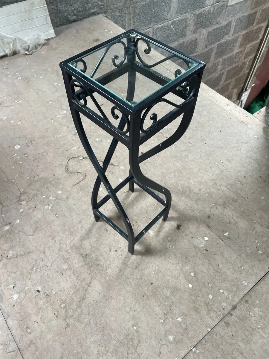 Glass Top Plant Stand - Image 1