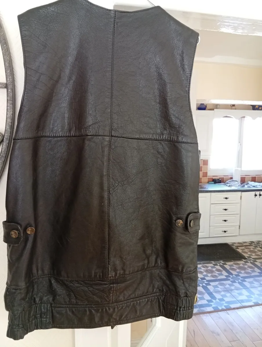 Leather waist coat - Image 1