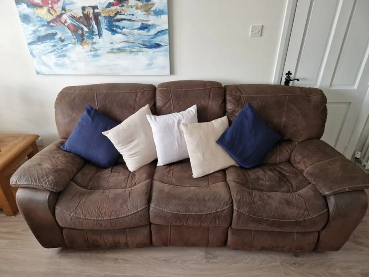 2 and 3 Seater Reclining Sofa - Image 1