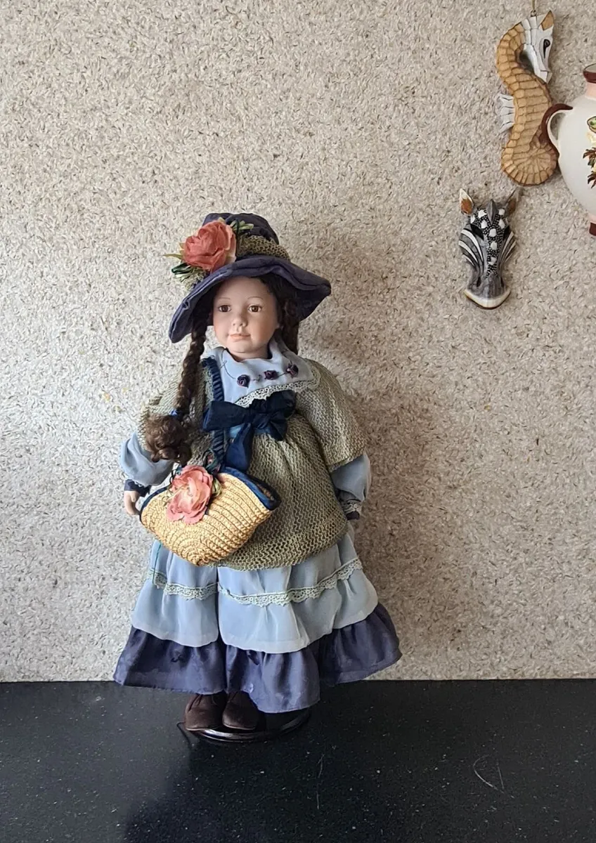 Collectible Porcelain Doll with Original Box - Image 2