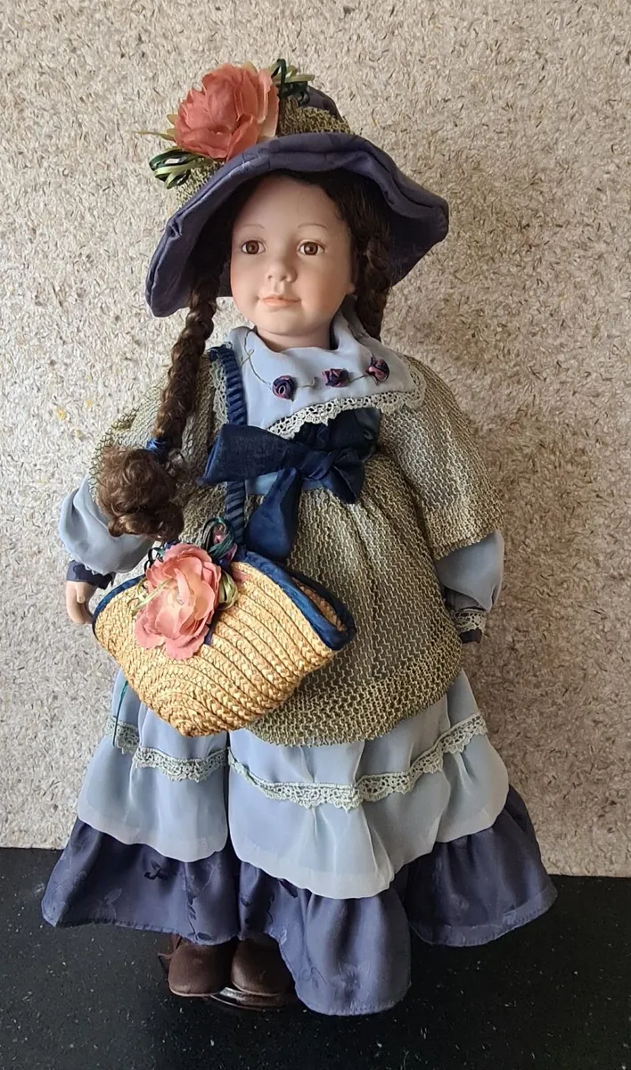 Collectible Porcelain Doll with Original Box - Image 3