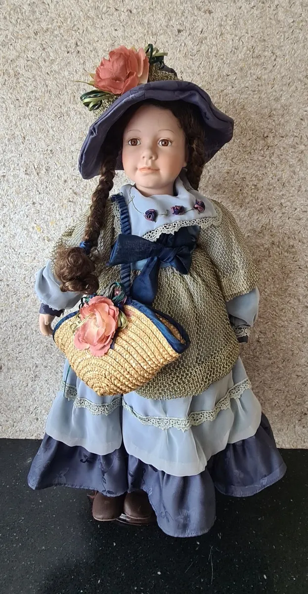 Collectible Porcelain Doll with Original Box - Image 4