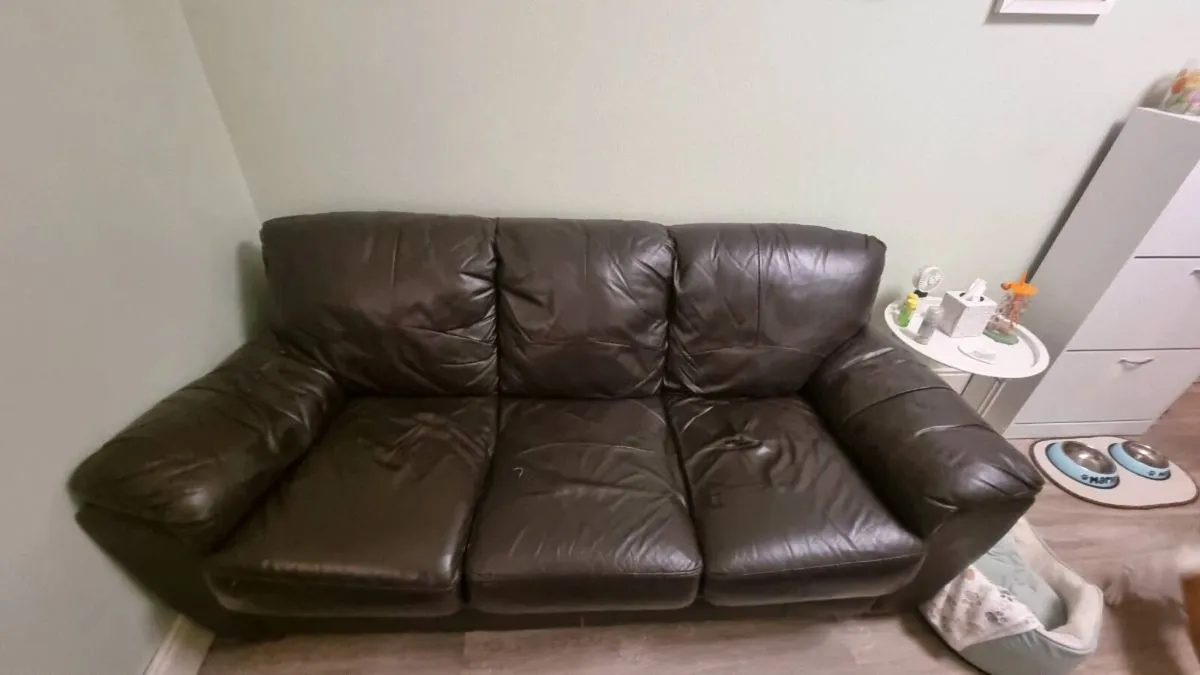 3 Seater Leather Sofa For Sale