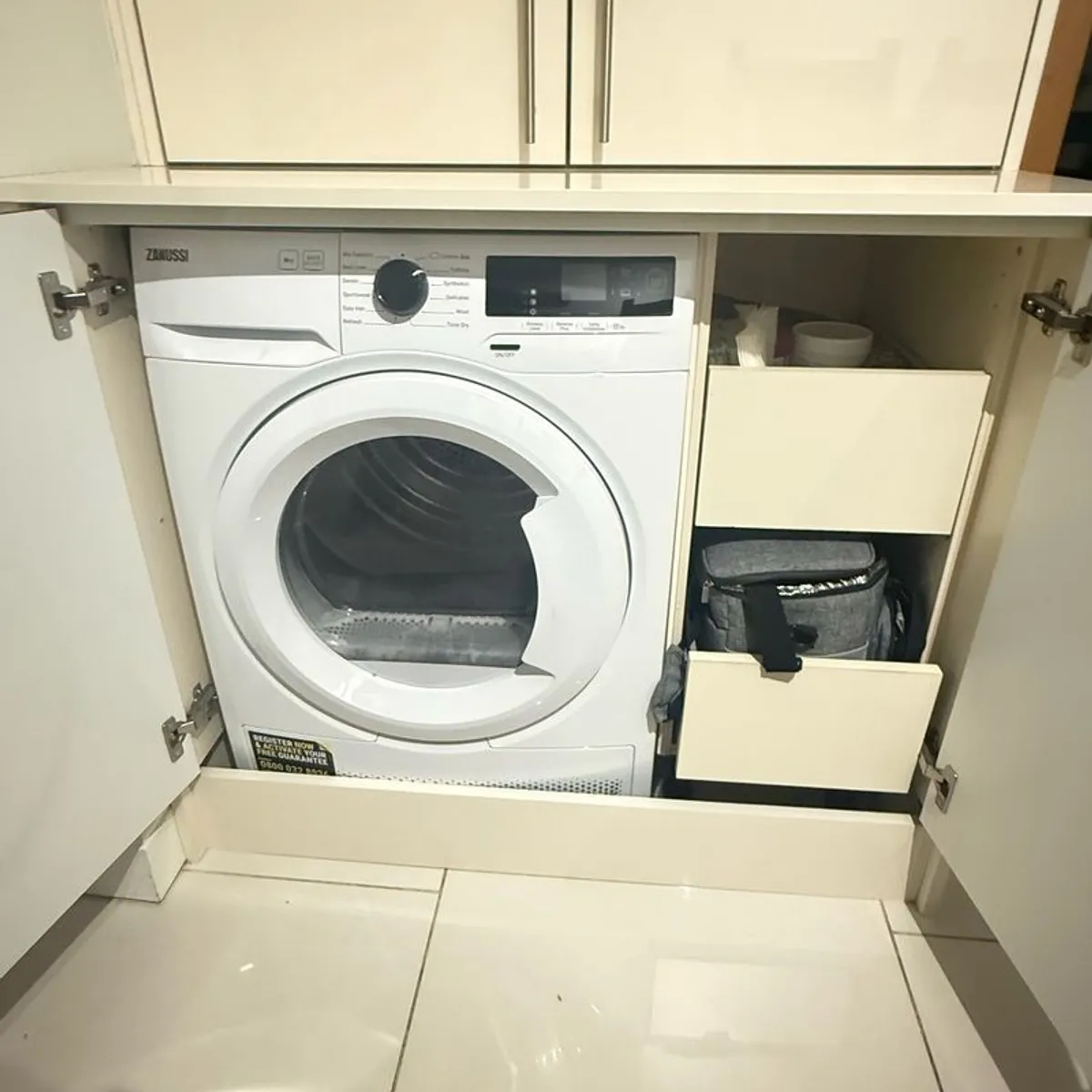 Freestanding High-Gloss Utility or Larder Press and Tumble Dryer Storage - Image 3