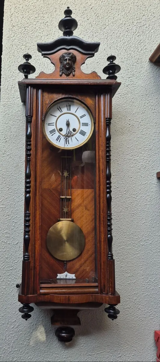 Antique Vienna Regulator Wall Clock c.1890 - Image 1