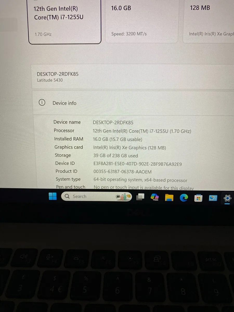Dell i7 processor 12 generation 16/256 - Image 4