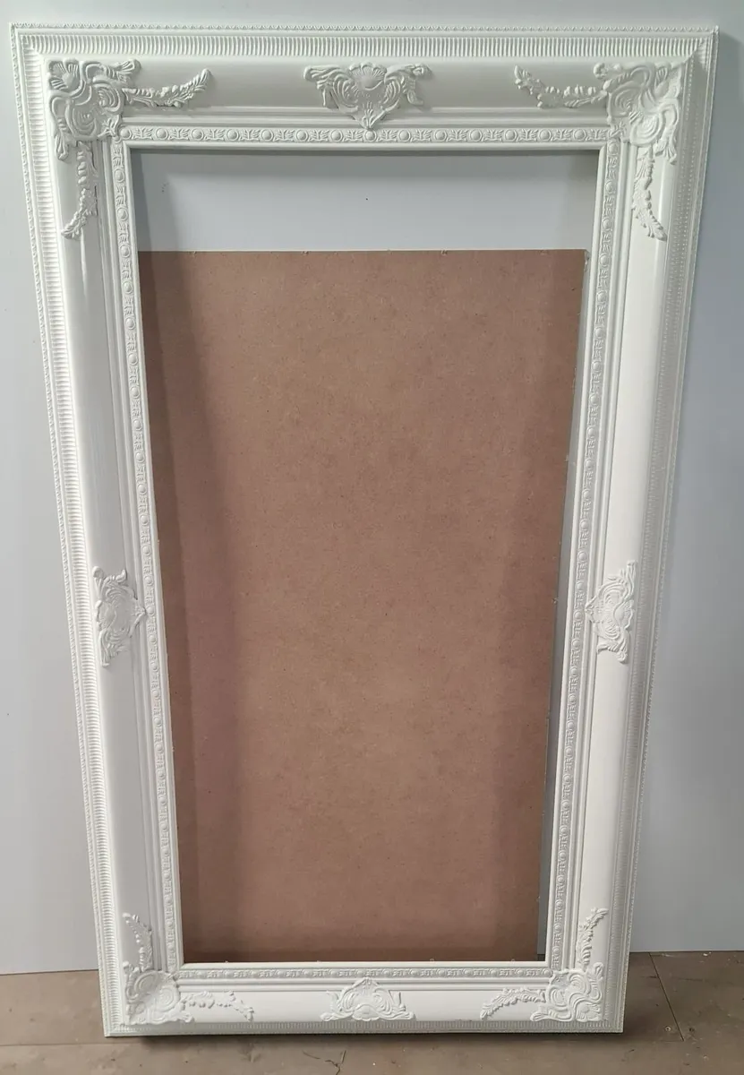 Large White Ornate Picture / Mirror Frame - Image 1