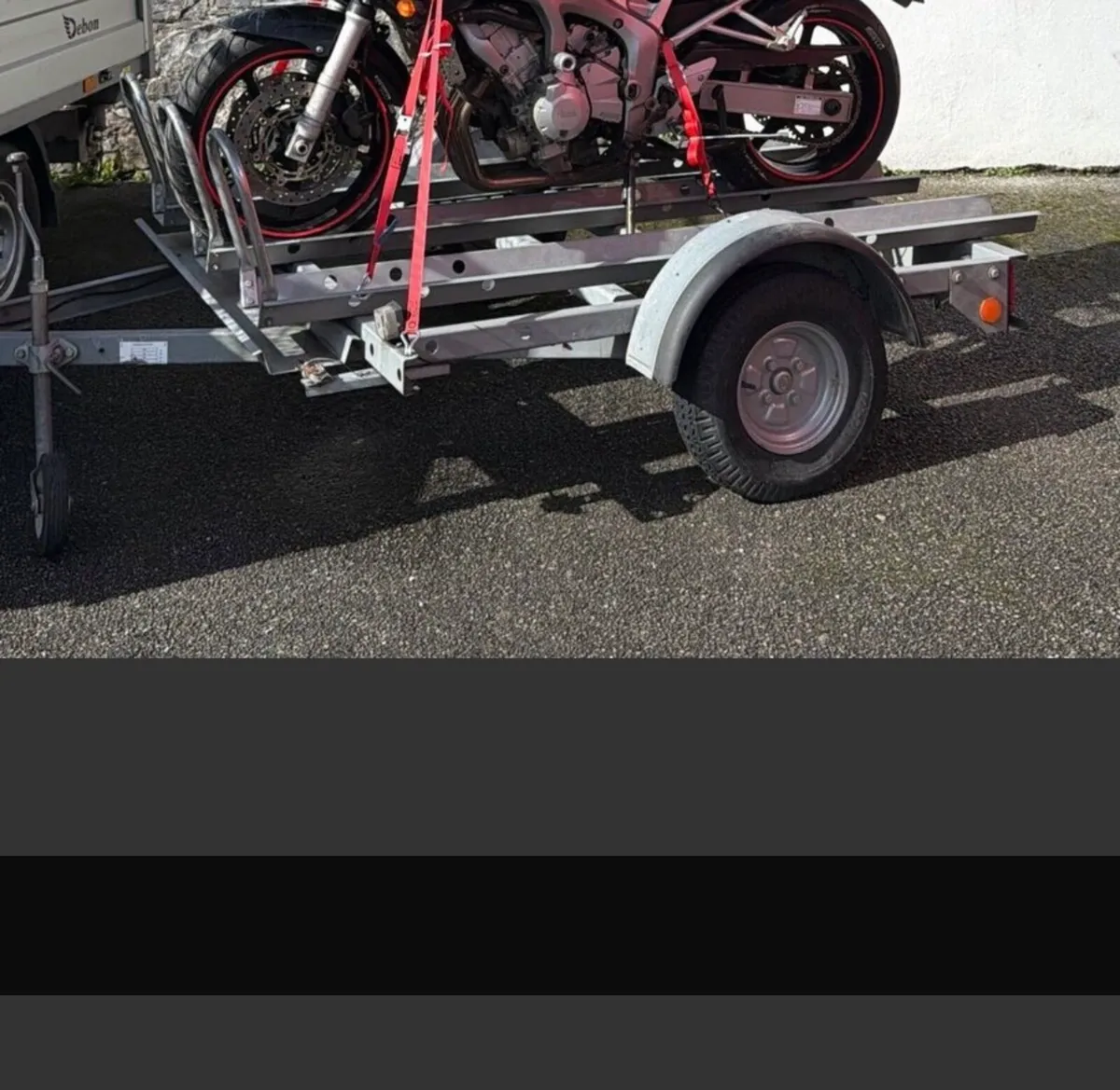 West wood 3 motorbike trailer : as new - Image 1