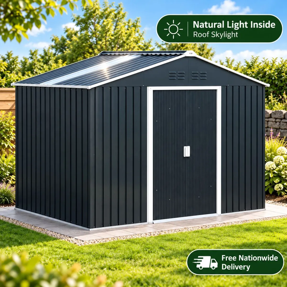 Metal Shed Skylight & Floor Frame 9.1 X 6.4 ft - Image 1
