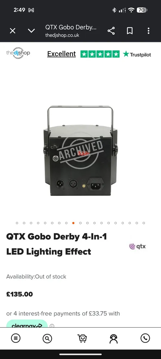 QTX GOBO DERBY DJ LIGHT - Image 2
